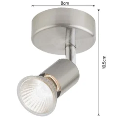 Rochdale 1x 35W Spotlight - Brushed Stainless Steel -Outdoor Lights Store 12813666 8924843086003885
