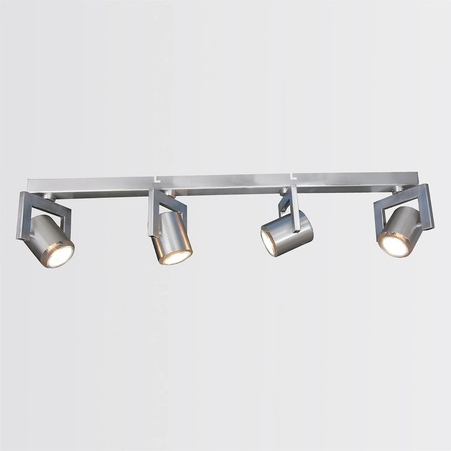 Yorkie 4 Lamp Spotlight Bar - Satin Nickel 4 Yorkie 4 Lamp Spotlight Bar - Satin Nickel - Image 2