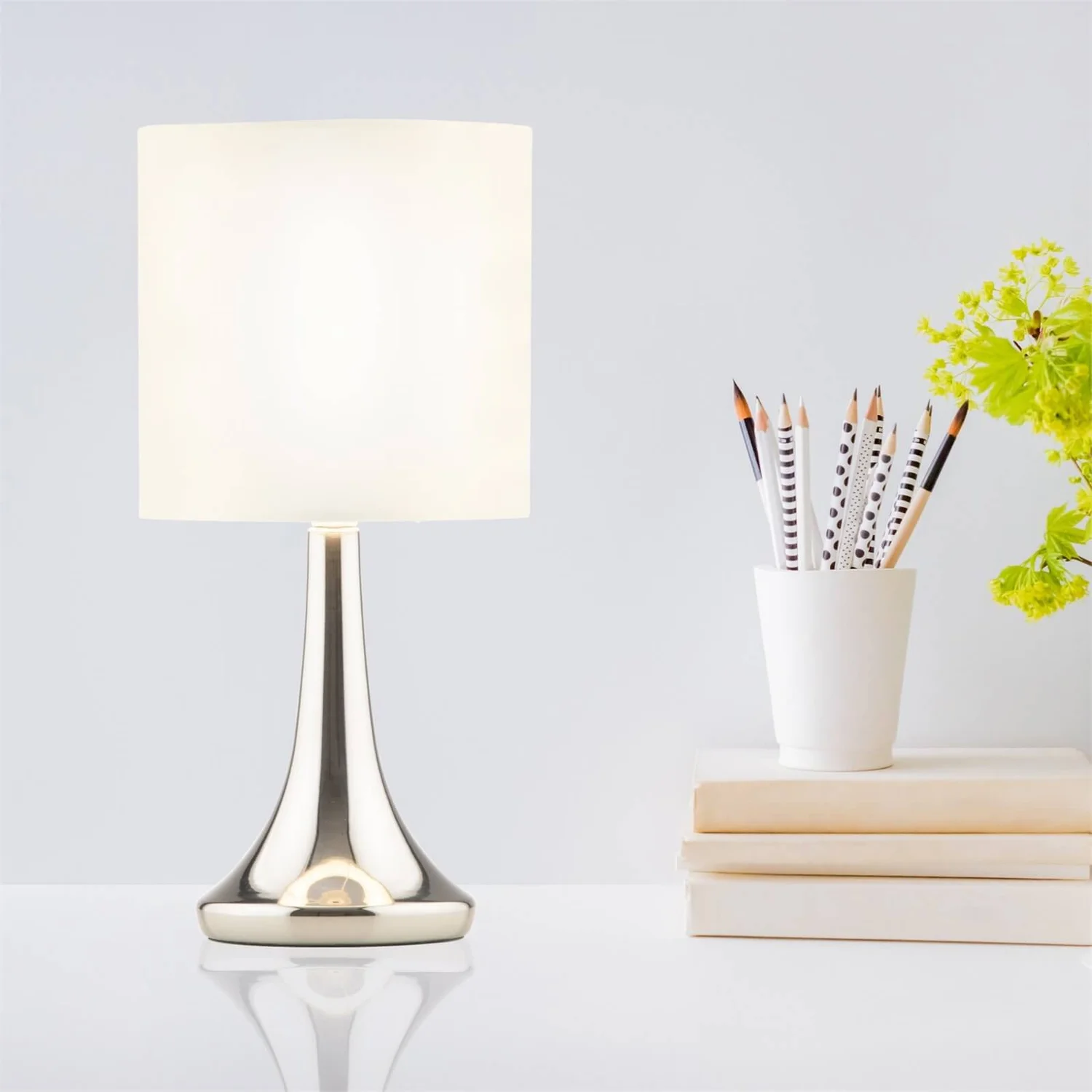 Mia Touch Table Lamp, Cream 3 Mia Touch Table Lamp, Cream