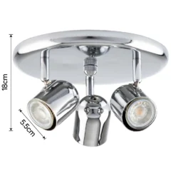 Phoenix 3 Lamp Spotlight - Chrome -Outdoor Lights Store 12816706 1904843347999741