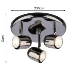 Phoenix 3 Lamp Spotlight Plate - Black Chrome -Outdoor Lights Store 12816709 1544855431684846