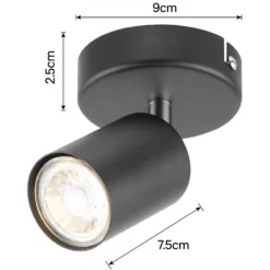 Travis Single Spotlight - Black -Outdoor Lights Store 12818058 1184843359572067