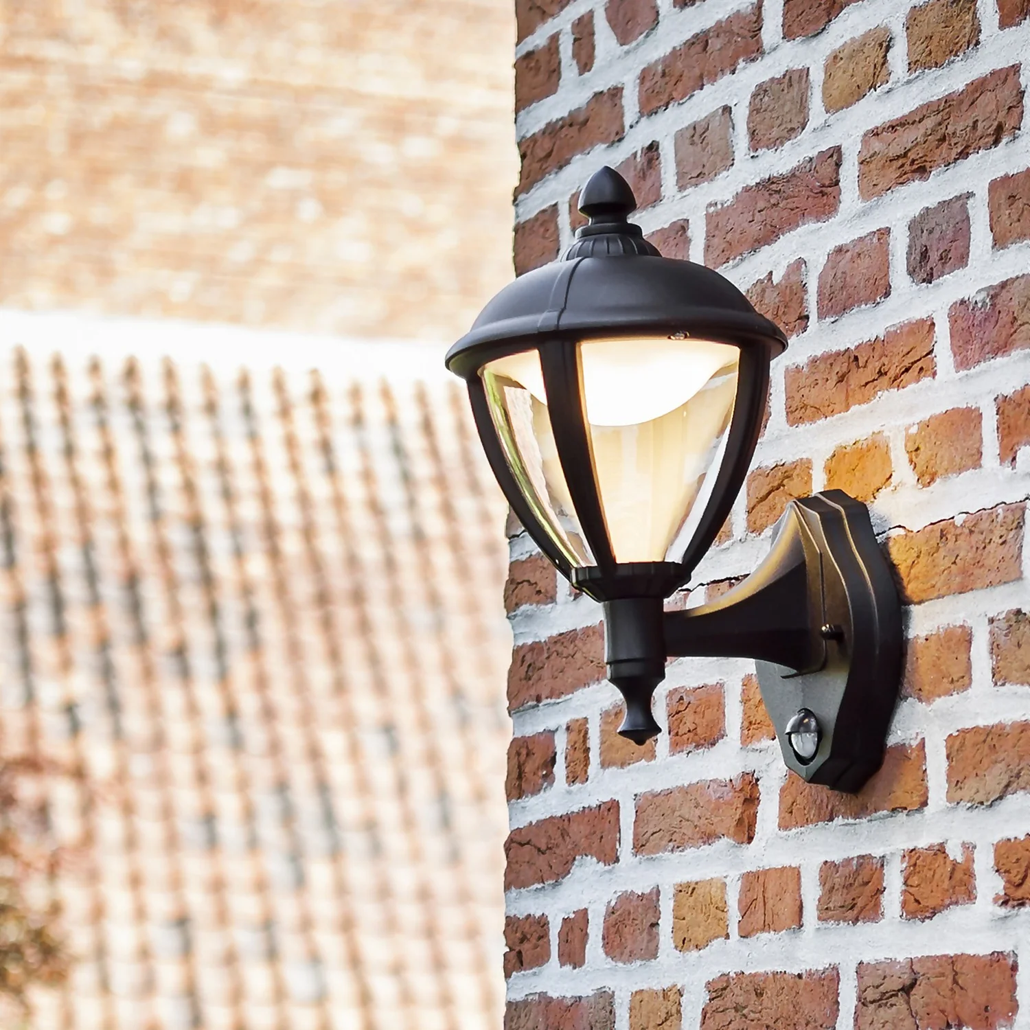 Lutec Unite LED PIR Outdoor Wall Light - Black 3 Lutec Unite LED PIR Outdoor Wall Light - Black