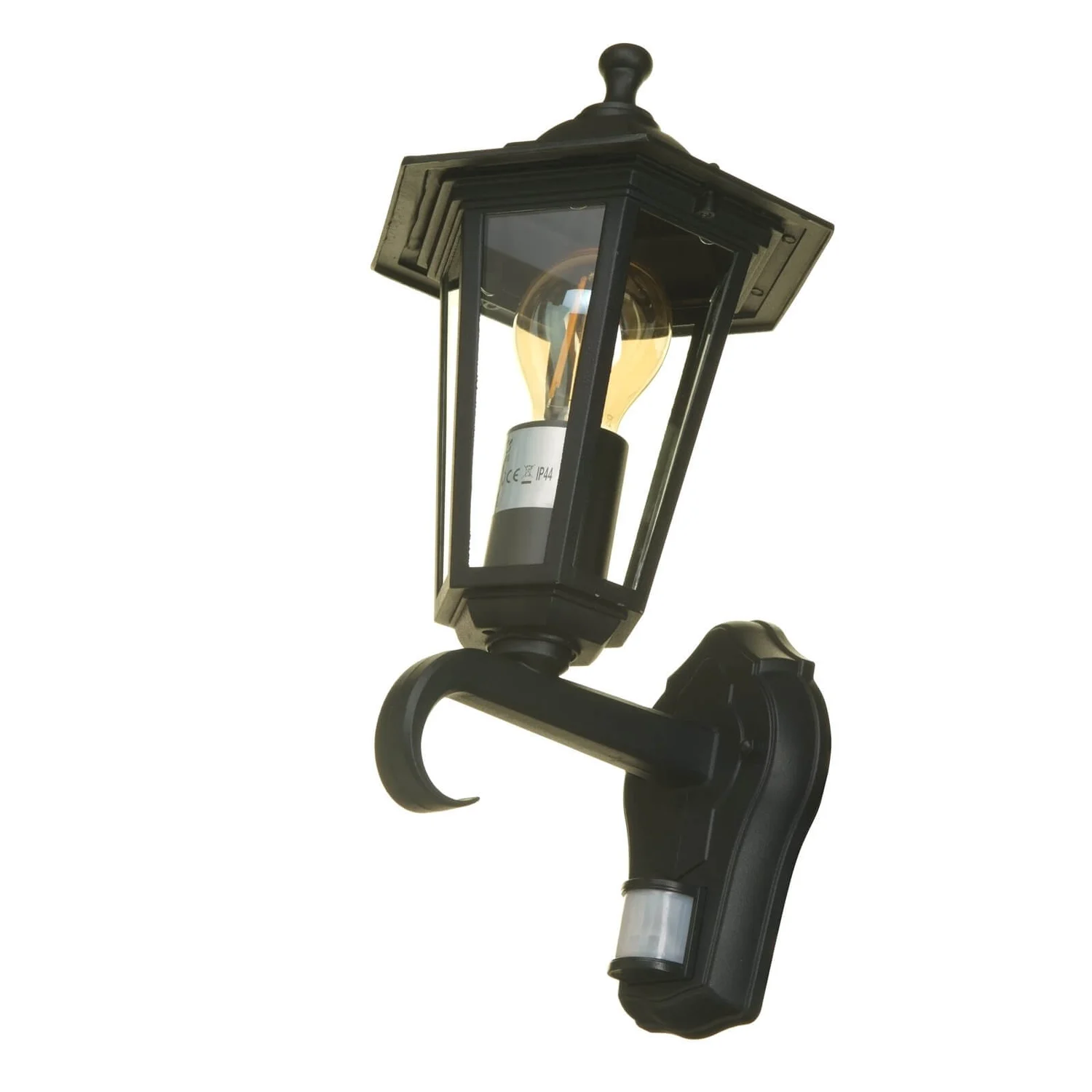 Lutec Corniche PIR Outdoor Wall Lantern - Black 6 Lutec Corniche PIR Outdoor Wall Lantern - Black - Image 4