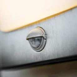 Lutec Face 13W LED PIR Outdoor Wall Light - Stainless Steel -Outdoor Lights Store 12819285 8224952877315036