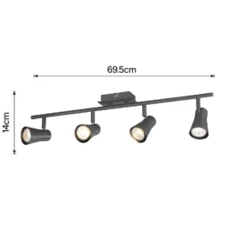 Swansea 4 Lamp Spotlight Bar - Black Nickel -Outdoor Lights Store 12828398 8674843436495076