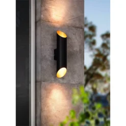 Eglo Agolada Outdoor LED Wall Light - Black & Copper -Outdoor Lights Store 12828401 1684832952568695