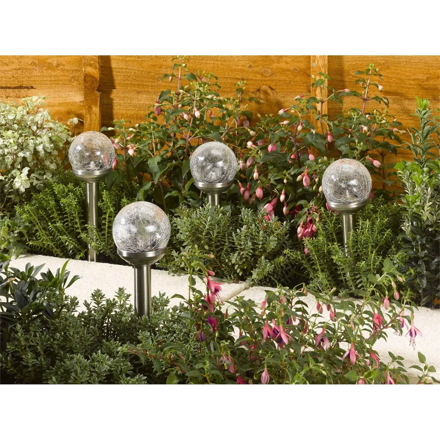 Crackle Ball Solar Outdoor Stake Light - 8cm 5 Crackle Ball Solar Outdoor Stake Light - 8cm - Image 3