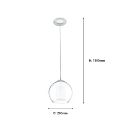 Eglo Bolsano 1 Light Pendant Light - Chrome 7 Eglo Bolsano 1 Light Pendant Light - Chrome -Outdoor Lights Store 12836627 1034833236213199