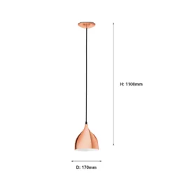 Eglo Coretto Pendant Light - Brushed Copper -Outdoor Lights Store 12836705 1234833169162380
