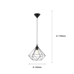 Eglo Tarbes Large Pendant Light - Black -Outdoor Lights Store 12836708 1084833172298721