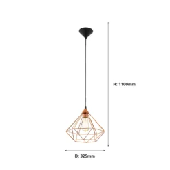 Eglo Tarbes Large Pendant Light - Copper -Outdoor Lights Store 12836715 6214833170588331