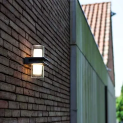 Lutec Tango LED Up & Down Outdoor Wall Light - Anthracite -Outdoor Lights Store 12840635 1674952682956661