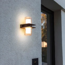 Lutec Tango LED Up & Down Outdoor Wall Light - Anthracite -Outdoor Lights Store 12840635 2044952683082967