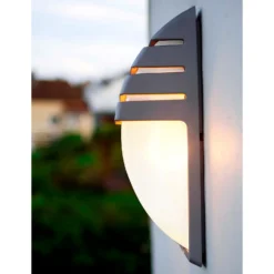 Lutec City Outdoor Bulkhead Wall Light - Anthracite -Outdoor Lights Store 12840643 1284952694886413