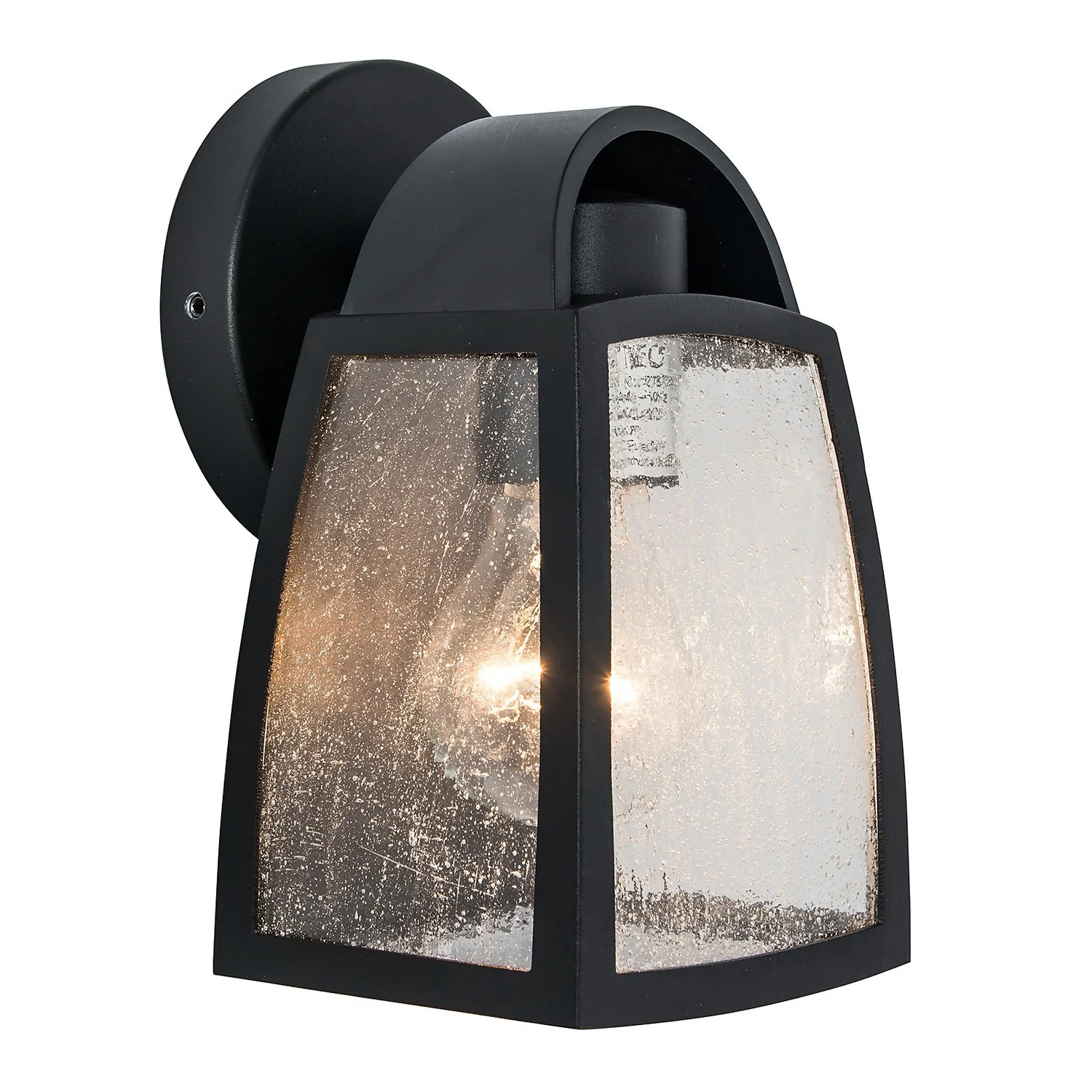 Lutec Kelsey Outdoor Wall Lantern - Black 4 Lutec Kelsey Outdoor Wall Lantern - Black - Image 2