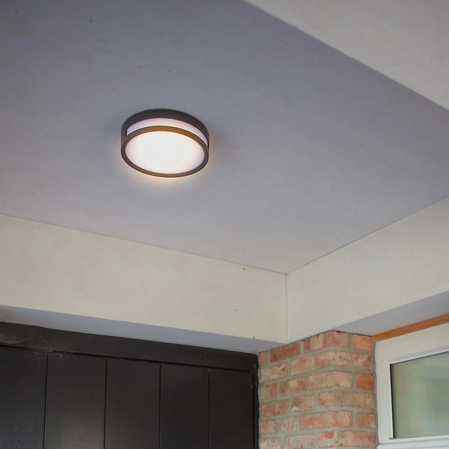 Lutec Rola LED Outdoor Bulkhead Light - Anthracite 5 Lutec Rola LED Outdoor Bulkhead Light - Anthracite - Image 3