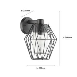 EGLO Canove Caged Exterior Wall Light -Outdoor Lights Store 12881609 8794843702064943