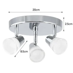 Rhea 3 Lamp Spotlight Plate - Polished Chrome -Outdoor Lights Store 12882213 5784843517686923