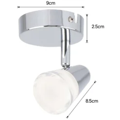 Rhea Single Lamp Spotlight - Polished Chrome -Outdoor Lights Store 12882216 1934843517601078