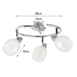 Eliza 3 Lamp Spotlight Plate - Chrome -Outdoor Lights Store 12882217 2064843518191664