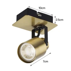 Lucy Single Lamp Spotlight - Gold & Black -Outdoor Lights Store 12882218 1964843518529632