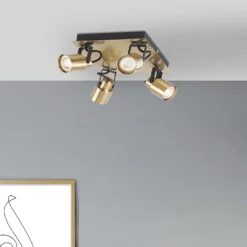 Lucy 4 Lamp Spotlight Bar - Gold & Black -Outdoor Lights Store 12882219 1494843518635151