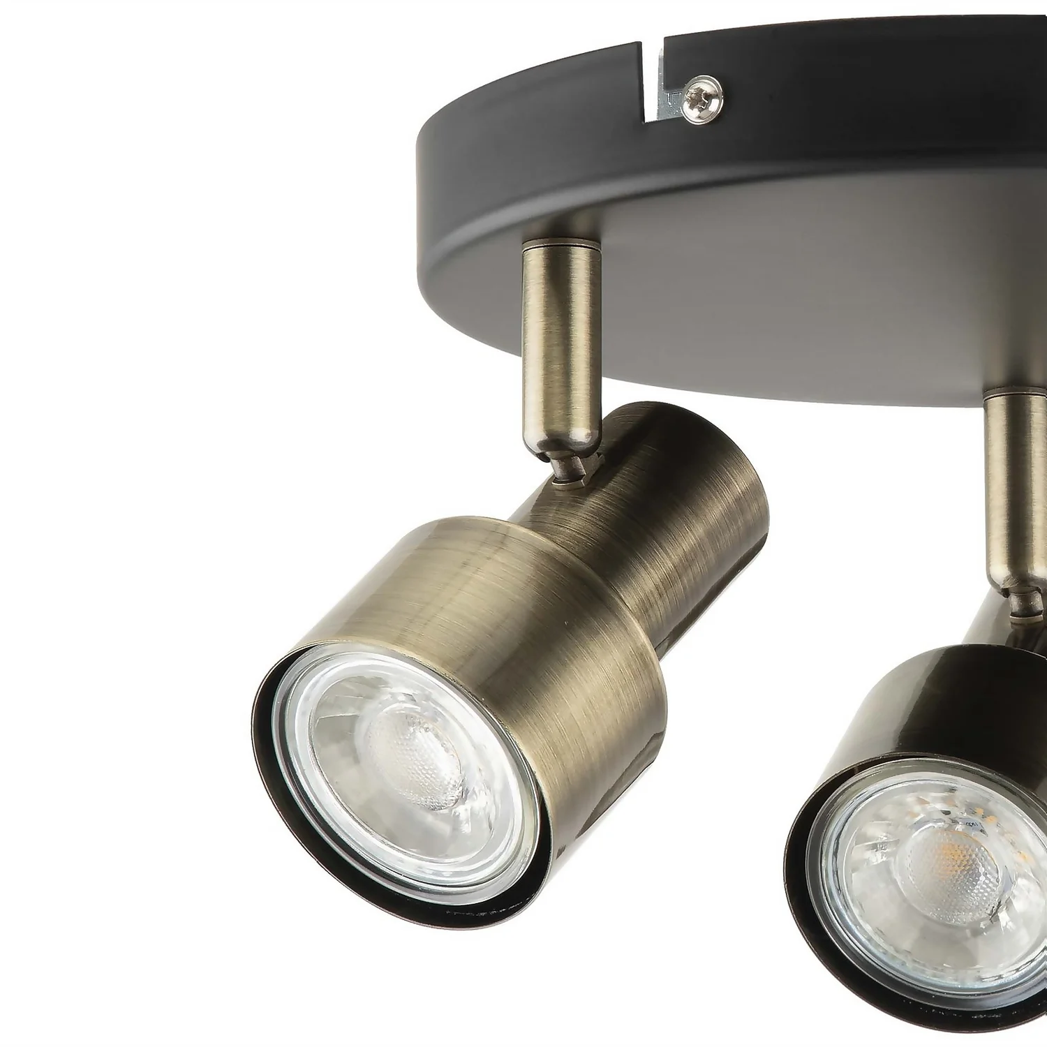 Noah 3 Lamp Spotlight Plate - Black & Antique Brass 6 Noah 3 Lamp Spotlight Plate - Black & Antique Brass - Image 4