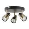 Noah 3 Lamp Spotlight Plate - Black & Antique Brass -Outdoor Lights Store 12882222 9814843519069197
