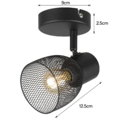 Emily Single Lamp Spotlight - Black -Outdoor Lights Store 12882226 6264843519822053