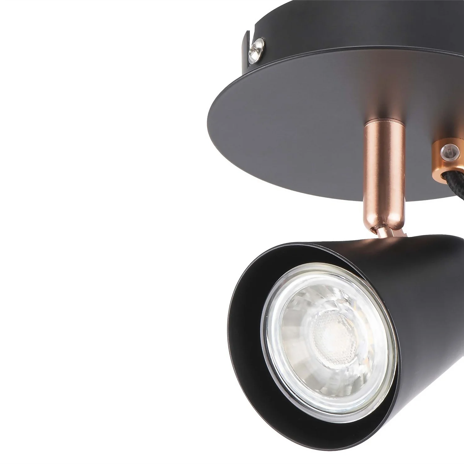 Emma Single Lamp Spotlight - Black & Copper 5 Emma Single Lamp Spotlight - Black & Copper - Image 4