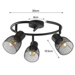 Emily 3 Lamp Spotlight Ring - Black -Outdoor Lights Store 12882228 1804843519902663