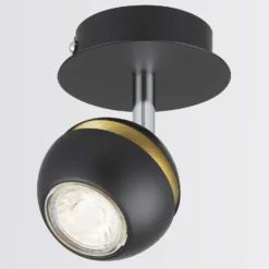 Austin Single Lamp Spotlight - Black & Gold -Outdoor Lights Store 12882229 2134843520098119
