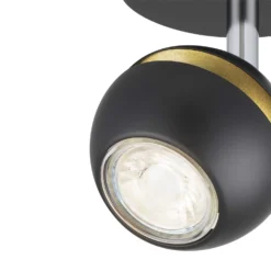 Austin Single Lamp Spotlight - Black & Gold -Outdoor Lights Store 12882229 7014843520125848