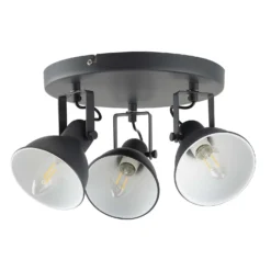 Alfie 3 Lamp Spotlight Plate - Grey