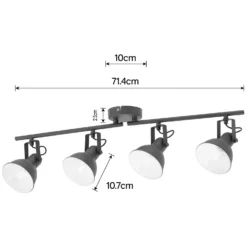 Alfie 4 Lamp Spotlight Bar - Grey -Outdoor Lights Store 12882233 1314843520063664