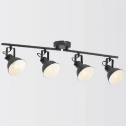 Alfie 4 Lamp Spotlight Bar - Grey -Outdoor Lights Store 12882233 5024843520018118