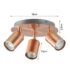 Rose 3 Lamp Spotlight Plate - Rose Gold 10 Rose 3 Lamp Spotlight Plate - Rose Gold -Outdoor Lights Store 12882234 1574843521166152