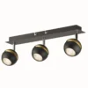 Austin 3 Lamp Spotlight Bar - Black & Gold -Outdoor Lights Store 12882236 1144843520246811