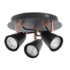 Emma 3 Lamp Spotlight Plate - Black & Copper -Outdoor Lights Store 12882237 2094843519349019
