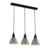 Country Living Farmhouse 3 Light Dome Pendant Fitting - Grey
