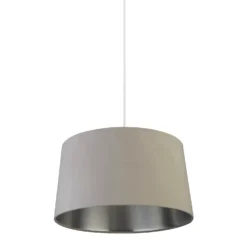 House Beautiful Samet Velvet Drum Shade - Grey - 45cm -Outdoor Lights Store 12882892 1664861119865239