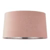House Beautiful Samet Velvet Drum Shade - Pink - 45cm -Outdoor Lights Store 12882893 7614861162278879