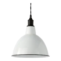 Country Living Farmhouse Dome Pendant Light - White - 31cm -Outdoor Lights Store 12882895 2684860936561897