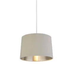 House Beautiful Samet Velvet Drum Shade - Grey - 30cm -Outdoor Lights Store 12882900 1294861161987066