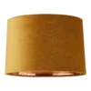 House Beautiful Samet Velvet Drum Shade -Ochre - 30cm -Outdoor Lights Store 12882902 7014884447587868