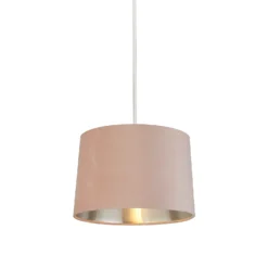 House Beautiful Samet Velvet Drum Shade - Pink - 30cm -Outdoor Lights Store 12882905 1534861162870686