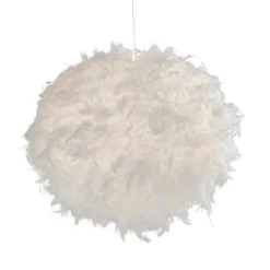 Hattie Feather Non-elec Light Shade - White -Outdoor Lights Store 12886897 1274911169770081
