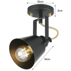 Abigail Single Lamp Spotlight - Black -Outdoor Lights Store 12909850 1384845849231336