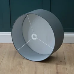 Clyde Charcoal Drum Shade With Diffuser - 45cm -Outdoor Lights Store 13139382 1384944147993570